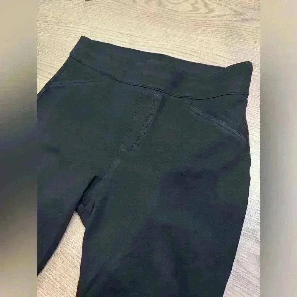 Spanx Women’s Black Rayon Elastic Straight Leg Pants Size L - Picture 3 of 8